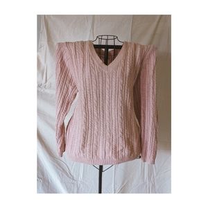 Pink V-Neck Sweater